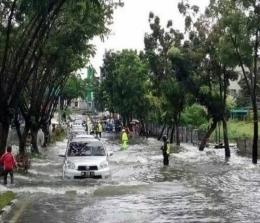 Banjir di Pekanbaru. 